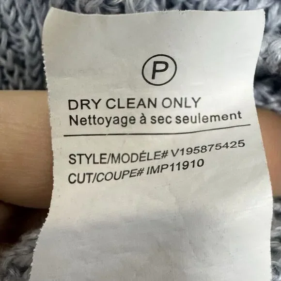 Vince Womens V Neck Open Knit Linen Sweater Size M Light Blue Old Money Beachy - Picture 6 of 6